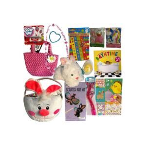 Girls Easter Basket Gift Set – Bunny Bag, Crafts, Lip Balm, Book, Toys & More